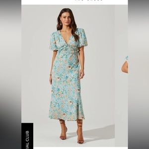 NWT Astr the label floral midi dress